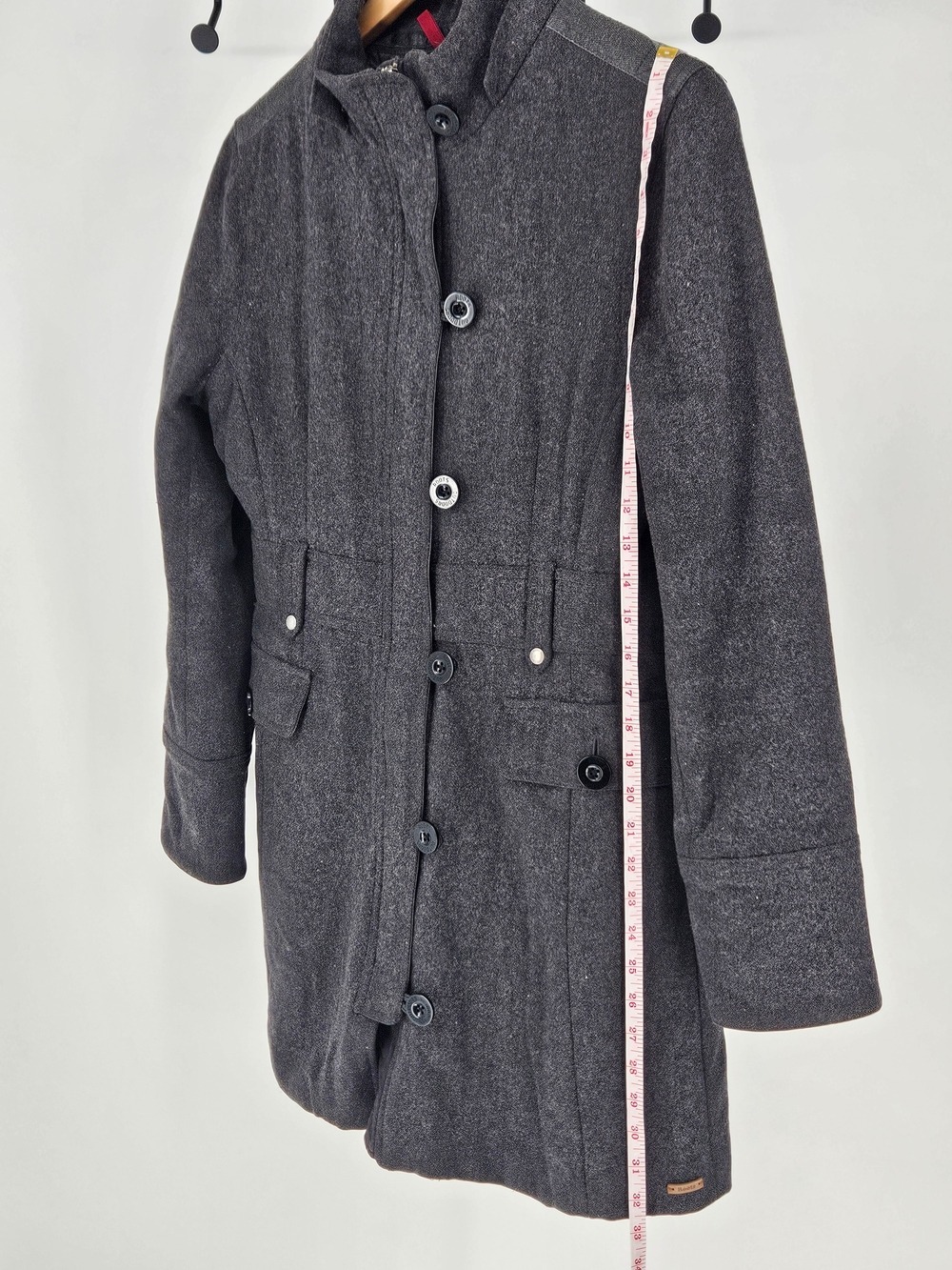 Roots Women's Grey Wool Blend Winter Coat Jacket Medium - Picture 13 of 13